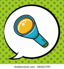 flashlight doodle, speech bubble