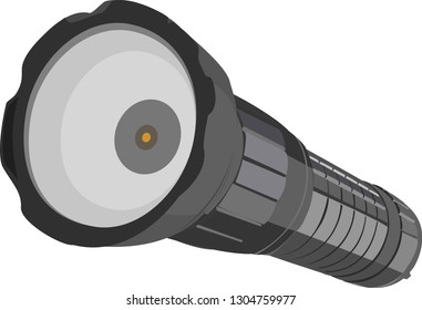 flashlight electric on batteries.vector image