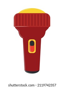 flashlight equipment isolated flat icon