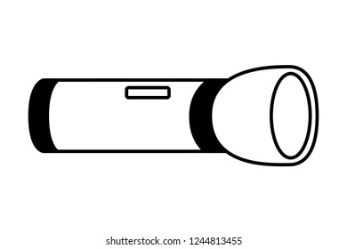 flashlight equipment on white background