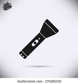Flashlight flat icon