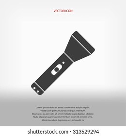 Flashlight flat icon