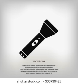 Flashlight flat icon