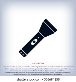 Flashlight flat icon
