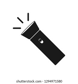 Flashlight flat icon, flat design best vector icon