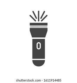 Flashlight flat icon, flat design best vector icon
