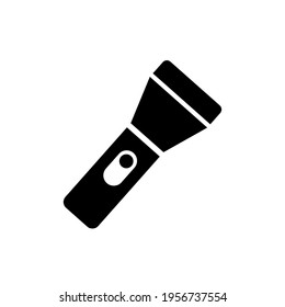 Icono plano de linterna, mejor icono vectorial de diseño plano. Lámpara de luz blanca
