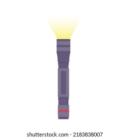 Flashlight Flat Illustration. Clean Icon Design Element on Isolated White Background