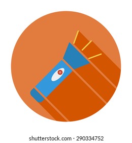 Flashlight. Flat vector icon for mobile and web applications. Vector illustration.