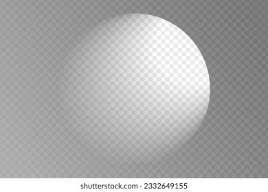 Flashlight frame overlay shadow. Spotlight mockup, lamp or lantern rays. Applicable for mockups. Shadow overlay effect. Vector illustration