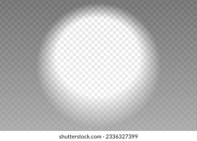 Flashlight frame overlay shadow. Spotlight mockup, lamp or lantern rays. Applicable for mockups. Shadow overlay effect. Vector illustration