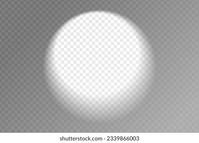 Flashlight frame overlay shadow. Spotlight mockup, lamp or lantern rays. Applicable for mockups. Shadow overlay effect. Vector illustration