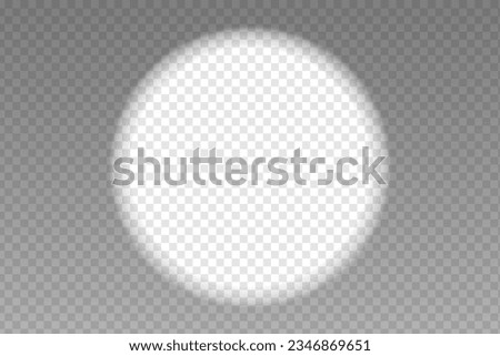Flashlight frame overlay shadow. Spotlight mockup, lamp or lantern rays. Applicable for mockups. Shadow overlay effect. Vector illustration