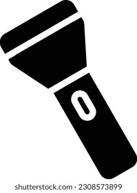 Icono de glifo de linterna. Juego de iconos de aventura. Ilustración vectorial aislada en fondo blanco.