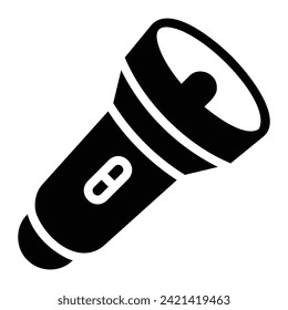 fondo del icono de glifo de linterna Blanco