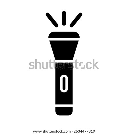 Flashlight Glyph Icon Design For Personal And Commercial Use