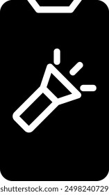 flashlight glyph icon illustration vector