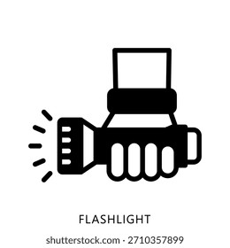 Ilustración Mini Del Icono Del Glifo De La Linterna, Uso Para El Concepto Moderno, Impresión, Ui, Kit De La Ux, Web Y Desarrollo Del App. Vector Relacionado Con Bomberos, Rescate Y Más