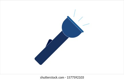 Flashlight glyph icon web and mobile torch sign vector image