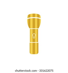 flashlight -  gold vector icon