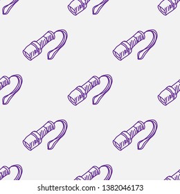 Flashlight hand drawn doodle vector seamless pattern