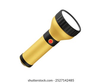 Flashlight icon 3d rendering illustration vector