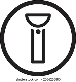 it is a flashlight icon, with an aesthetic line design. perfect use for web, design, star up and etc. 