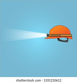 Flashlight icon background isolated. headlamp. icon. illustration - Vector