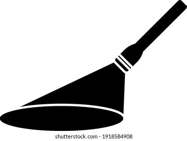 Icono de linterna. Diseño de esténcil negro. Ilustración vectorial.