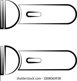 Blitzlichtsymbol kalligraphisch, Blitzlicht Einzelbild Vektorgrafik Illustration
