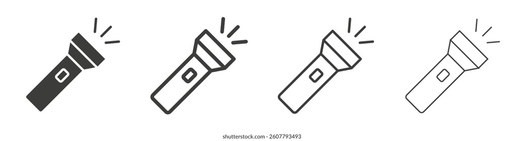 Flashlight icon collection for website designs