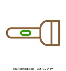 Flashlight icon. Concept of lighting, searching, and finding.