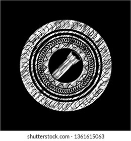 flashlight icon drawn on blackboard
