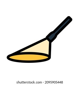 Flashlight Icon. Editable Bold Outline With Color Fill Design. Vector Illustration.