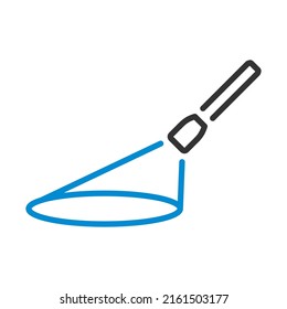 Flashlight Icon. Editable Bold Outline With Color Fill Design. Vector Illustration.
