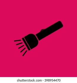 Flashlight icon. Eps-10.