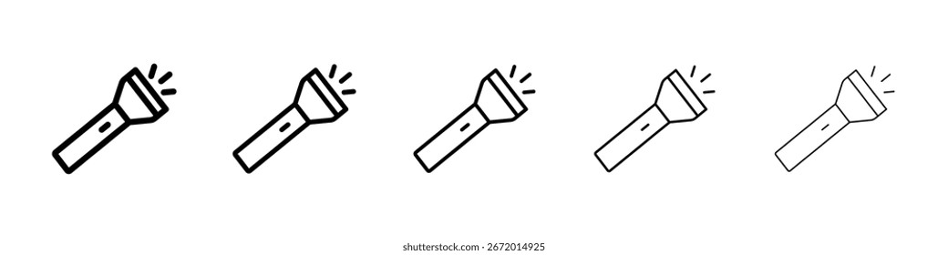 Icono de linterna lleno de concepto de signo plano para el Diseño web.