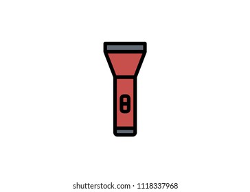 Flashlight icon, filled line icon