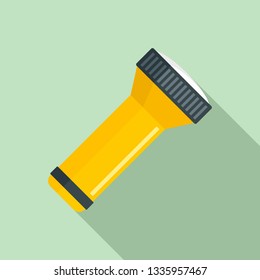 Flashlight icon. Flat illustration of flashlight vector icon for web design