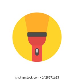 flashlight icon flat style illustration