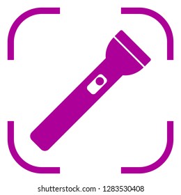 Flashlight icon in focus. White background