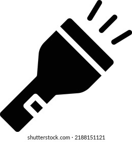 Lichtsymbol mit Glyph-Stil, Campingzeichen und Symbol einzeln auf weißem Hintergrund