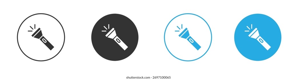 Flashlight icon. Graphic icon design template