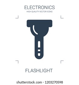 flashlight icon. high quality filled flashlight icon on white background. from electronics collection flat trendy vector flashlight symbol. use for web and mobile