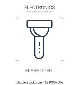 flashlight icon. high quality line flashlight icon on white background. from electronics collection flat trendy vector flashlight symbol. use for web and mobile