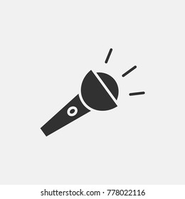 Flashlight icon illustration isolated vector sign symbol