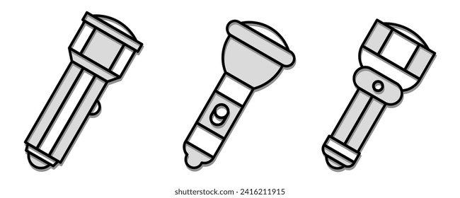 Flashlight icon illustration vector design. Stock vector icon.
