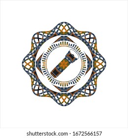 icono de linterna dentro del emblema árabe. Decoración árabe.