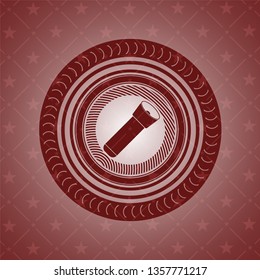 flashlight icon inside badge with red background