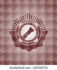 flashlight icon inside red badge with geometric pattern background. Seamless.